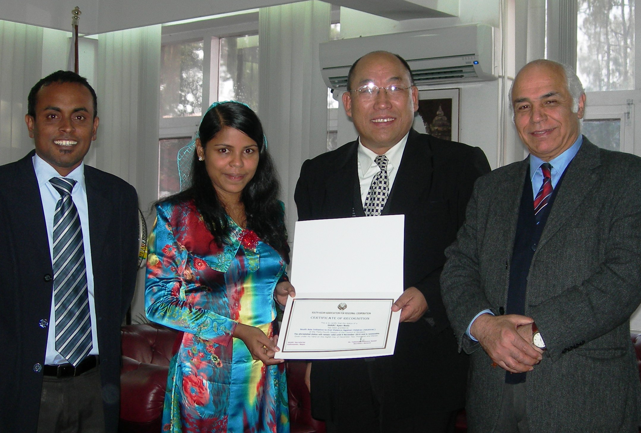 SAIEVAC awarded SAARC Apex Body Status