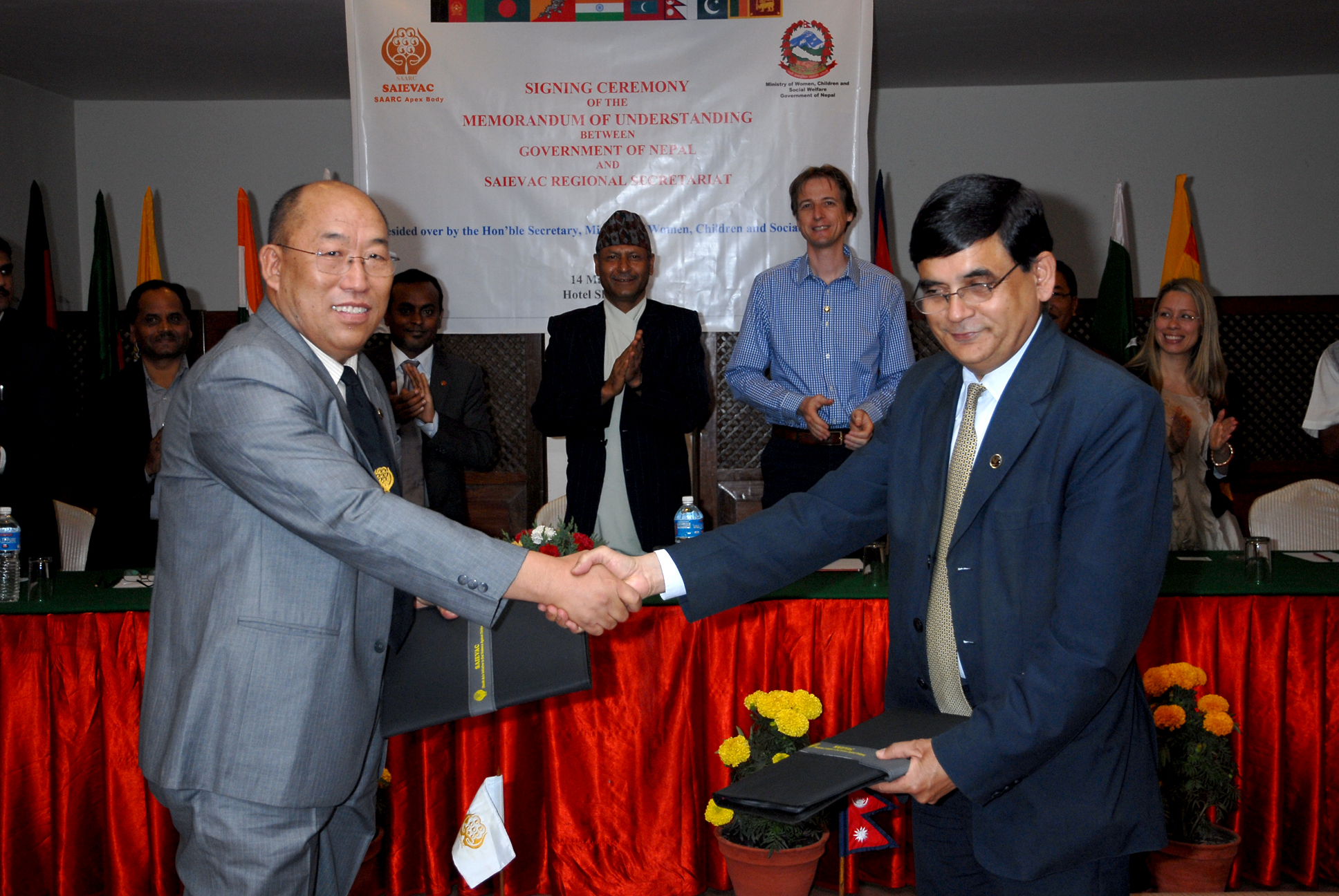 MOU Signing Between the Government of Nepal and SAIEVAC Regional Secretariat